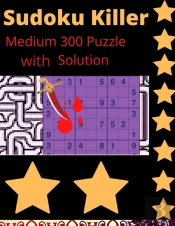 Sudoku Killer Medium 300 Puzzle With Solution
