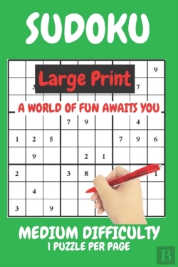 Bertrand.pt - Sudoku Large Print Medium Difficulty Level Compact Book Fits In Your Bag 1 Puzzle Per Page