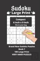 Sudoku Large Print Very Hard 1 Puzzle Per Page Compact Book By Games Inspire Book 7