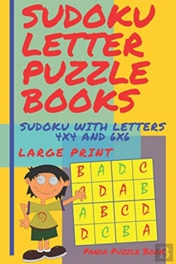 Bertrand.pt - Sudoku Letter Puzzle Books - Sudoku With Letters 4x4 And 6x6 Large Print