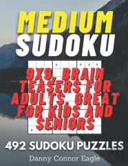 Sudoku Medium 9x9, Brain Teasers For Adults, Great For Kids And Seniors