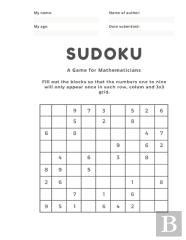 Sudoku Puzzles  A Game For Mathematicians