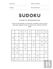 Sudoku Puzzles  A Game For Mathematicians