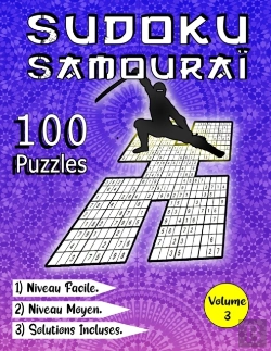 Bertrand.pt - Sudoku Samourai, 100 Puzzles, Niveau Facile, Niveau Moyen, Solutions Incluses, Volume 3