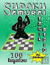 Sudoku Samurai Facil Y Medio  / 100 Rompecabezas Con Soluciones
