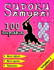 Sudoku Samurai Nivel Dificil / Nivel Experto / 100 Rompecabezas / Soluciones  / Volumen 1