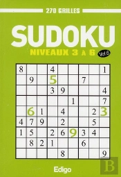 Sudoku T.6 ; Niveaux 3 À 6 ; 270 Grilles