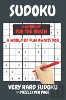 Sudoku Very Hard Expert Level Compact Book Fits In Your Bag 4 Puzzles Per Page