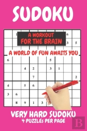 Sudoku Very Hard Expert Level Compact Book Fits In Your Bag 4 Puzzles Per Page