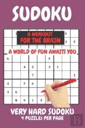 Sudoku Very Hard Expert Level Compact Book Fits In Your Bag 4 Puzzles Per Page
