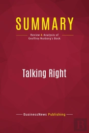 Summary: Talking Right : Review And Analysis Of Geoffrey Nunberg'S Book