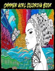 Summer Girl Coloring Book