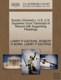 Bertrand.pt - Sundry (Vincent) V. U.S. U.S. Supreme Court Transcript Of Record With Supporting Pleadings