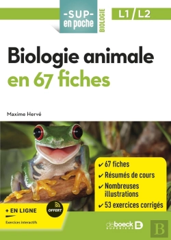Bertrand.pt - Sup En Poche : Biologie Animale En 52 Fiches : Licences 1 Et 2, Capes Et Bcpst