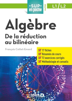 Bertrand.pt - Sup En Poche : Mathématiques ; Algèbre ; L1/L2 ; De La Réduction Au Bilinéaire