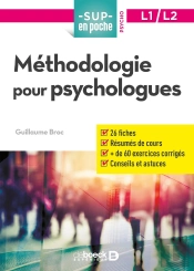 Sup En Poche : Psychologie ; L1/L2 ; Méthodologie Pour Psychologues