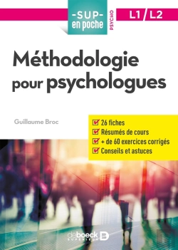 Bertrand.pt - Sup En Poche : Psychologie ; L1/L2 ; Méthodologie Pour Psychologues