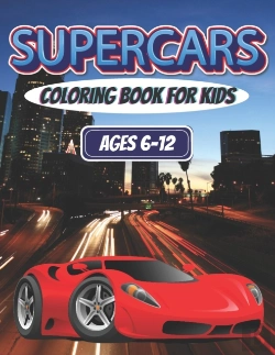 Bertrand.pt - Supercars Coloring Book For Kids Ages 6-12