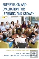 Supervision And Evaluation For Learning And Growth
