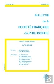 Sur L'Acrasie