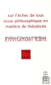 Sur L'Échec De Tout Essai Philosophique En Matière De Théodicée