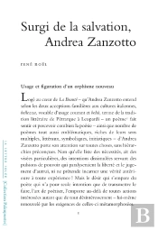 Surgi De La Salvation, Andrea Zanzotto