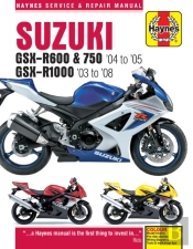 Suzuki Gsx-R600/750 (04 - 05) & Gsx-R1000 (03 - 08) Haynes Repair Manual