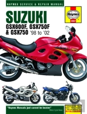 Suzuki Gsx600/750f & Gsx750 (98 - 03) Haynes Repair Manual