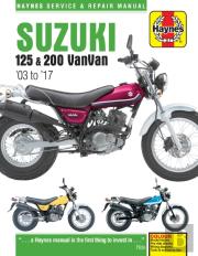 Suzuki Rv125/200 Vanvan (03 - 17) Haynes Repair Manual