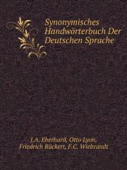 Synonymisches Handworterbuch Der Deutschen Sprache