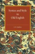 Syntax And Style In Old English