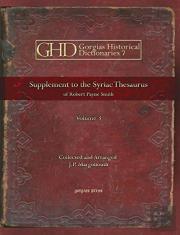 Syriac Thesaurus (Vol 3)