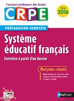 Bertrand.pt - Systeme Educatif Francais - Epreuve Orale - Concours Professeur Des Ecoles - 2016