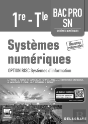Systèmes Numériques ; 1re, Terminale Bac Pro Sn, Option Risc Systèmes D'Information (Édition 2017)