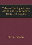 Table Of The Logarithms Of The Natural Numbers From 1 To 108000