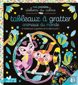 Bertrand.pt - Tableaux A Gratter Animaux Du Monde - Boite Avec Accessoires
