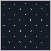 Tapis Bleu 80 X 80 Cm - Lunes Et Etoiles