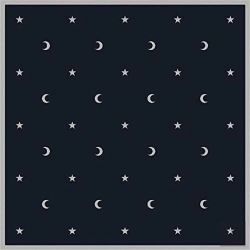 Bertrand.pt - Tapis Bleu 80 X 80 Cm - Lunes Et Etoiles