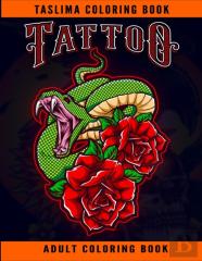 Tattoo Adult Coloring Book