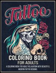Tattoo Coloring Book For Adults
