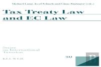 Tax Treaty Law And Ec Law