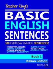 Teacher King'S Basic English Sentences Book 1 - Italian Edition