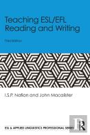 Teaching Esl/Efl Reading And Writing