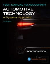 Tech Manual For Erjavec/Thompson'S Automotive Technology: A Systems Approach