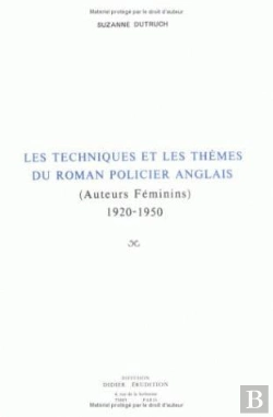Bertrand.pt - Techniques Et Thèmes Du Roman Policier Anglais 1920-1950 (Auteurs Féminins)