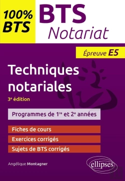 Bertrand.pt - Techniques Notariales ; Bts Notariat ; Épreuves E5, Programmes De 1re Et 2e Année (3e Édition)