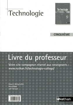 Bertrand.pt - Technologie ; 5eme; Livre Du Professeur (Edition 2009)