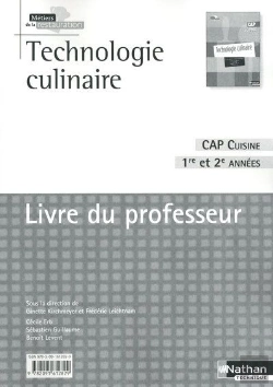 Bertrand.pt - Technologie Culinaire Cap Cuisine Livre Du Professeur 2010
