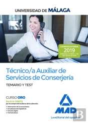 Técnico/A Auxiliar De Servicios De Conserjería De La Universidad De Málaga. Temario Y Test