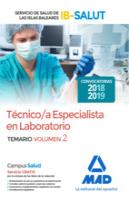 Técnico/A Especialista De Laboratorio Del Servicio De Salud De Las Illes Balears (Ib-Salut).Temario